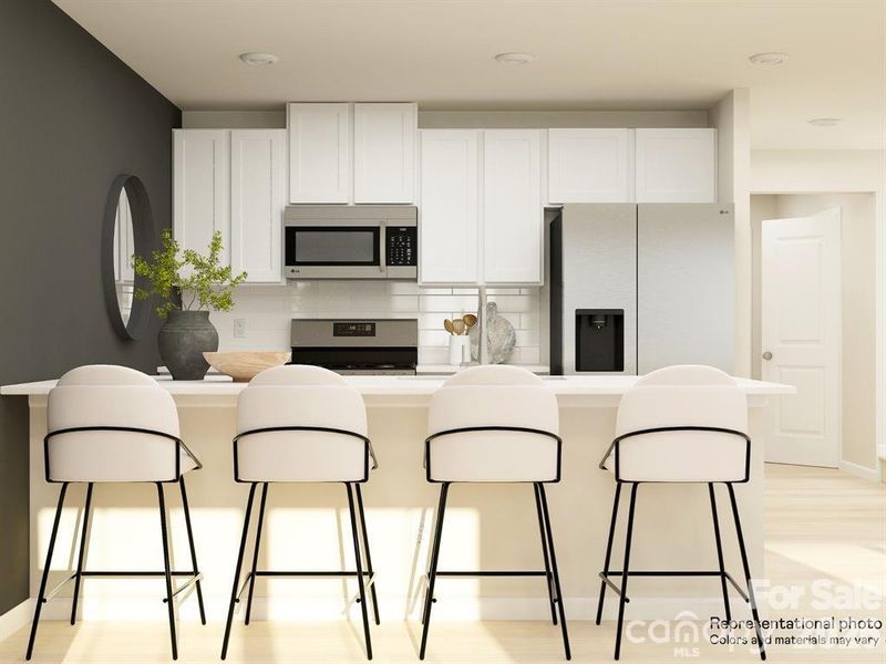 Furnished interior view inside a new home in River Ridge Townes, Charlotte (Image 5).