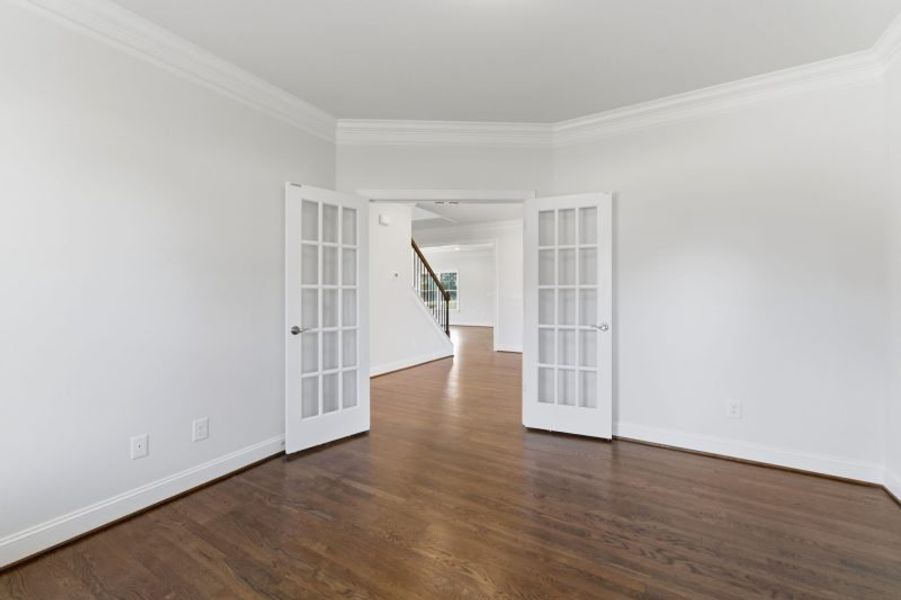 Representative unfurnished interior of a home built from the Fairfield Lux by Keystone Homes NC in Weybridge, Burlington (Image 28).