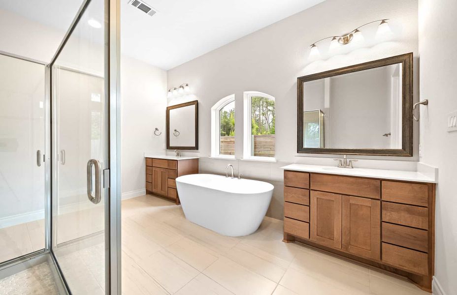 Representative furnished interior of a home built from the 4094 by Ravenna Homes in Artavia 70′, Conroe (Image 32).