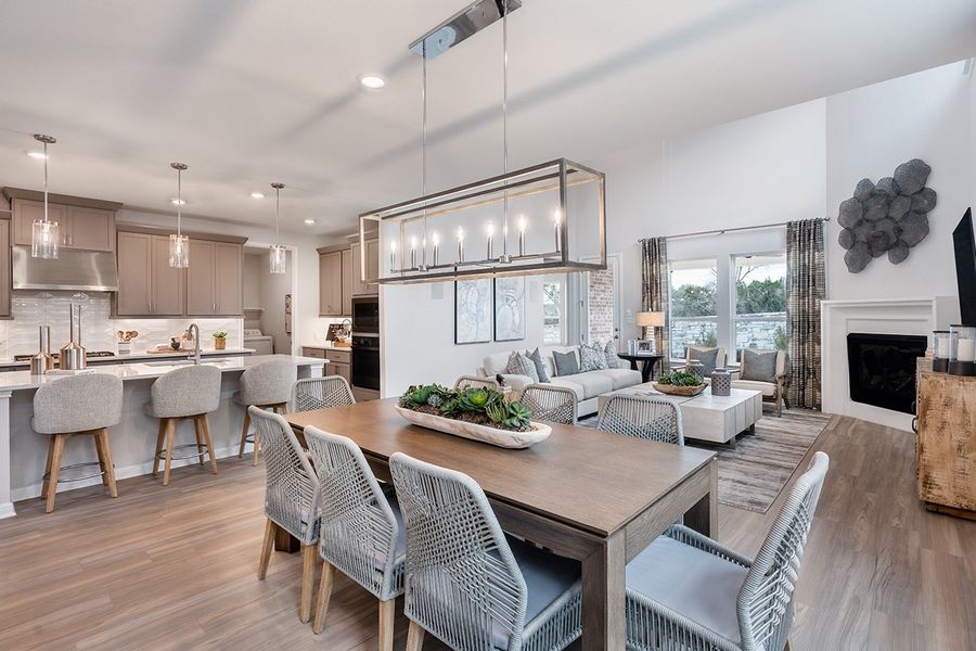 Representative furnished interior of a home built from the Bordeaux by Taylor Morrison in Travisso, Leander (Image 4).