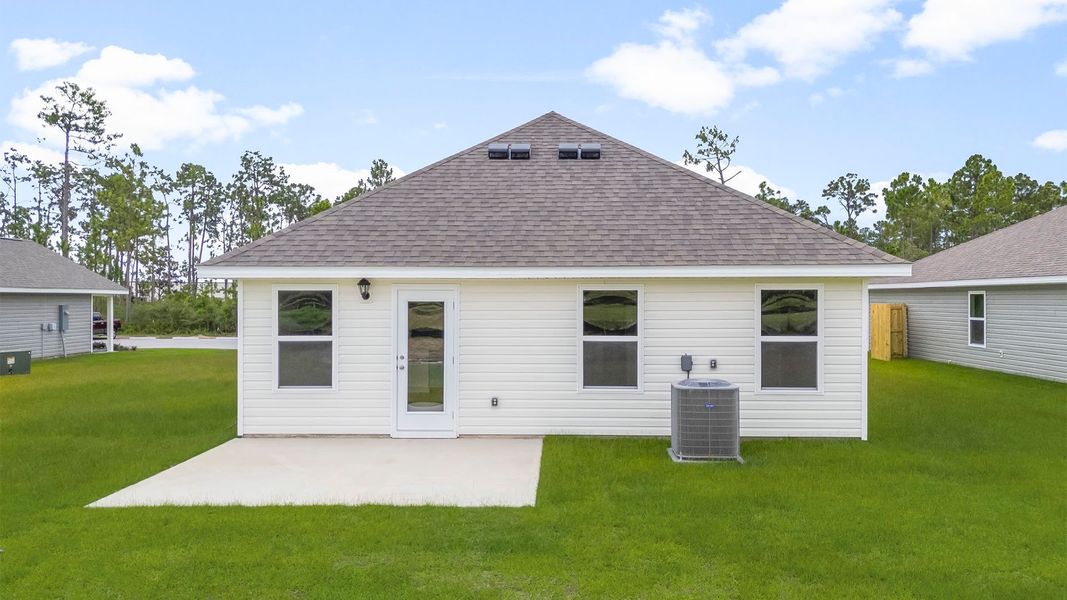 Representative exterior photo of a completed home built from the The Celeste by D.R. Horton in Morningside, Panama City, FL (Image 18).