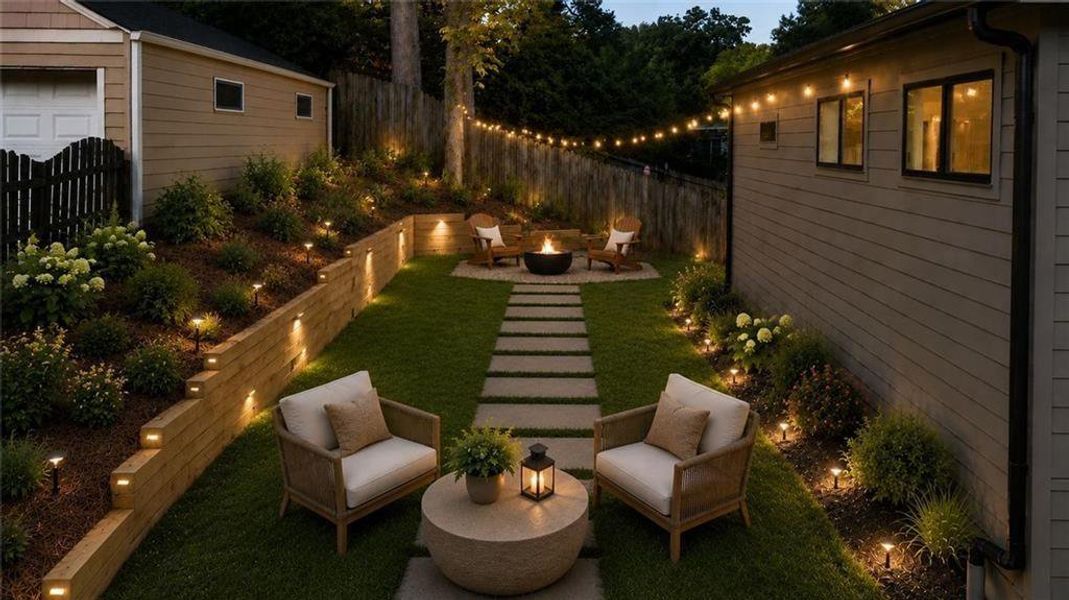 Exterior details and patio area of a home in , Atlanta (Image 3).