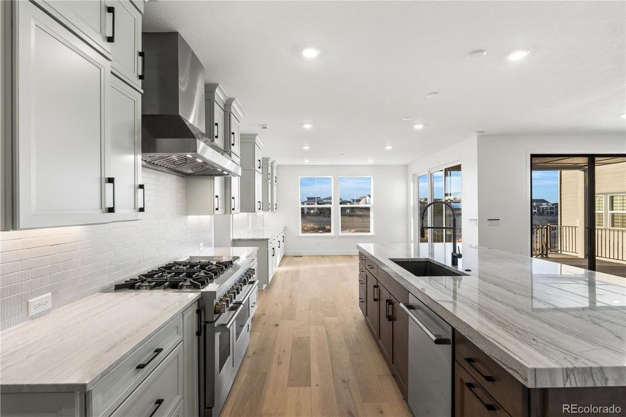 Furnished interior view inside a new home in Luxe at The Canyons, Castle Pines (Image 17).