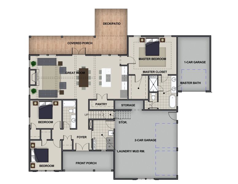 2D floor plan layout for the Autumnbrook by Riverstone Construction, LLC in Jasper Highlands, Guild, TN (Image 3). 2D floor plan layout for the Autumnbrook by Riverstone Construction, LLC in Jasper Highlands, Guild, TN (Image 3).