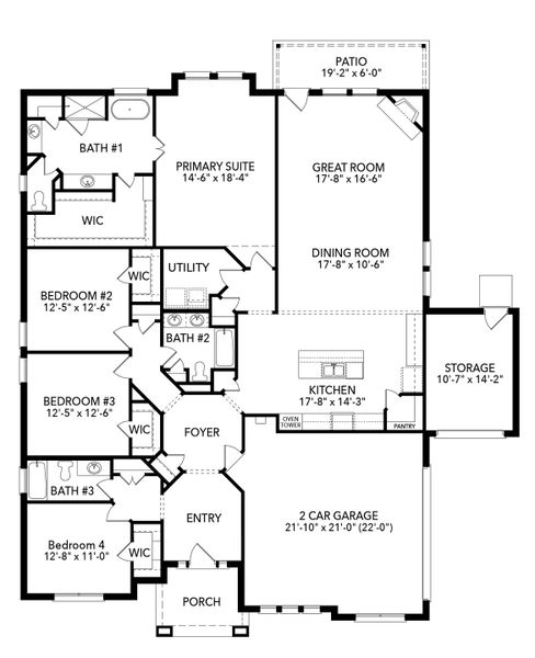 2D floor plan layout of this home in Joshua Meadows, Joshua, TX (Image 5). 2D floor plan layout of this home in Joshua Meadows, Joshua, TX (Image 5).