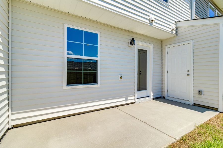 Exterior details and patio area of a home in Astoria, Columbia (Image 3).