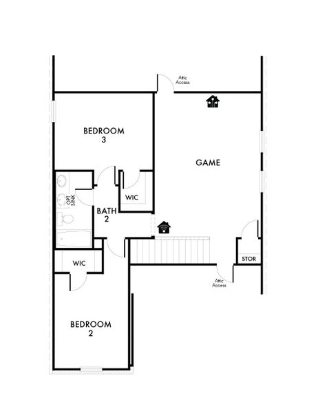 2D floor plan layout of this home in Keeneland, Aubrey, TX (Image 4).