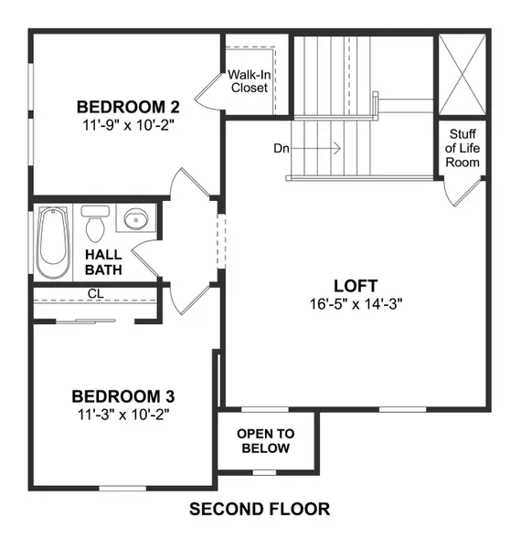 2D floor plan layout for the Cordoba by K. Hovnanian® Homes in Kreymer at the Park, Wylie, TX (Image 5).