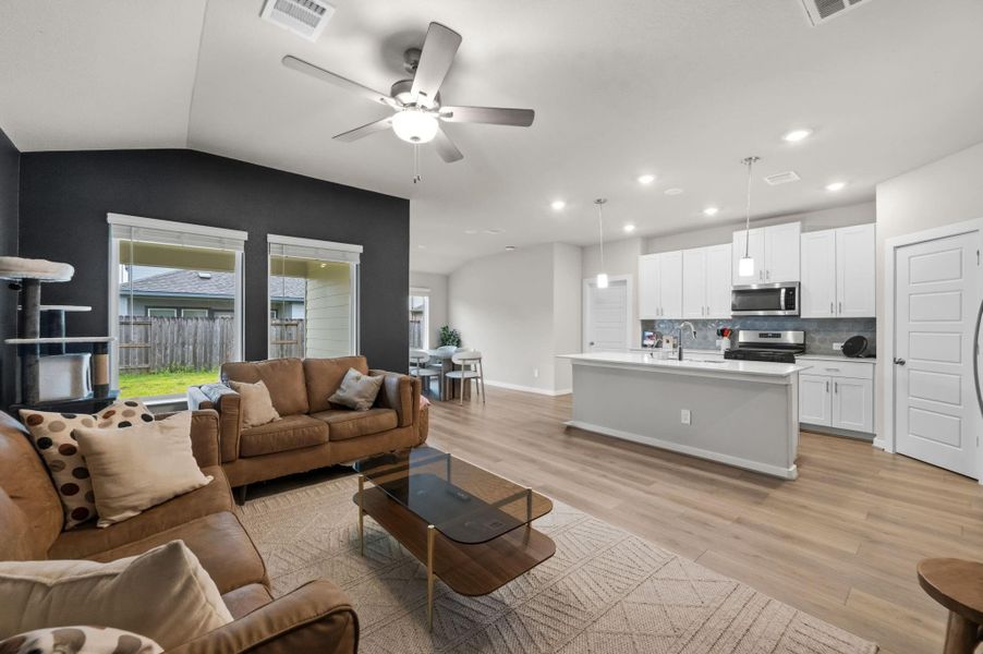 Furnished interior view inside a new home in Heights of Barbers Hill, Mont Belvieu (Image 7).