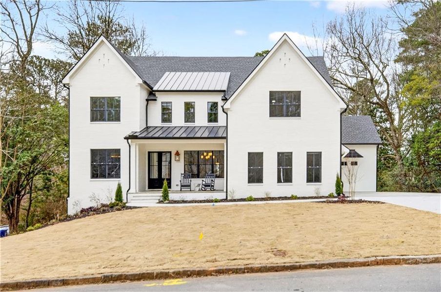 Front exterior of a new home in , Atlanta, GA, highlighting curb appeal (Image 1). Front exterior of a new home in , Atlanta, GA, highlighting curb appeal (Image 1).
