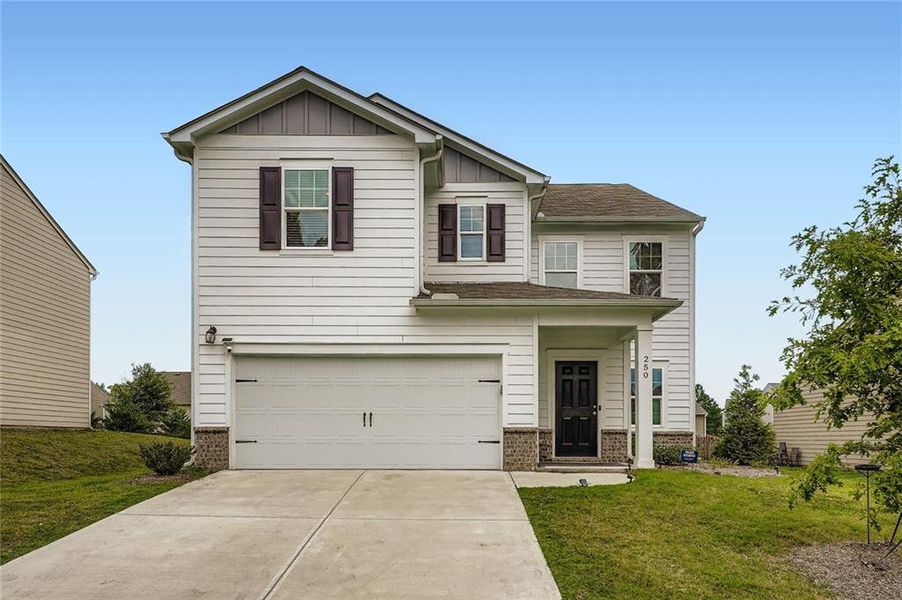 Front exterior of a new home in , Villa Rica, GA, highlighting curb appeal (Image 18). Front exterior of a new home in , Villa Rica, GA, highlighting curb appeal (Image 18).