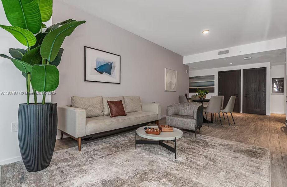 Furnished interior view inside a new home in , Miami (Image 17).