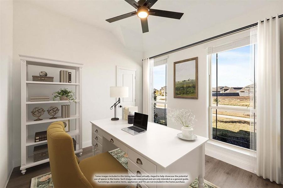 Furnished interior view inside a new home in Union Park Classic 55, Little Elm (Image 12).