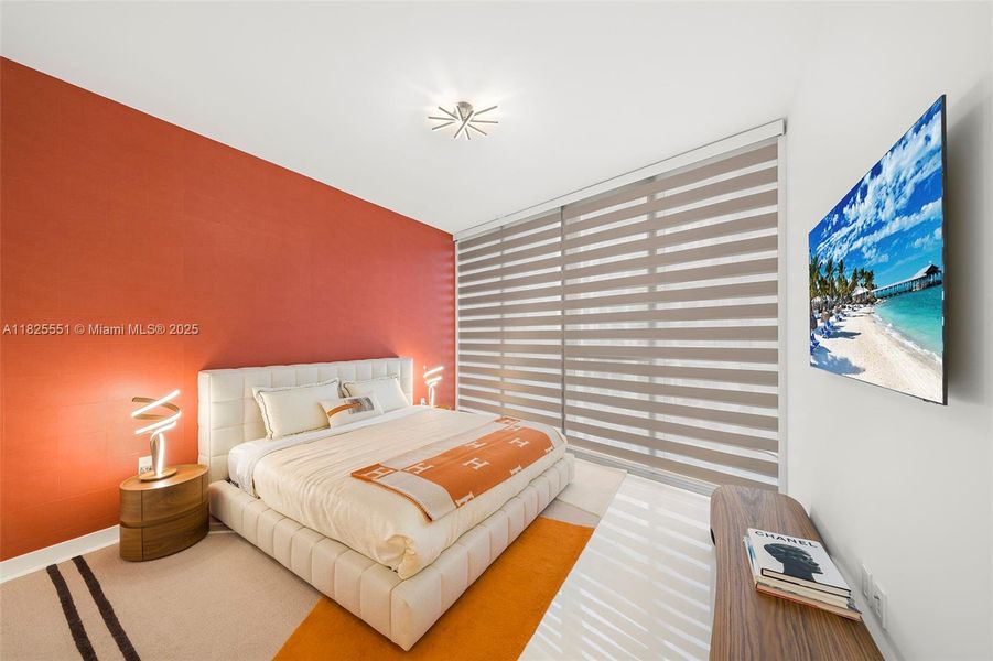 Furnished interior view inside a new home in Aston Martin Residences, Miami (Image 26).