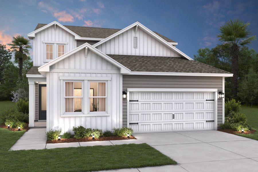 Front exterior of a new home in , Summerville, SC, highlighting curb appeal (Image 1). Front exterior of a new home in , Summerville, SC, highlighting curb appeal (Image 1).