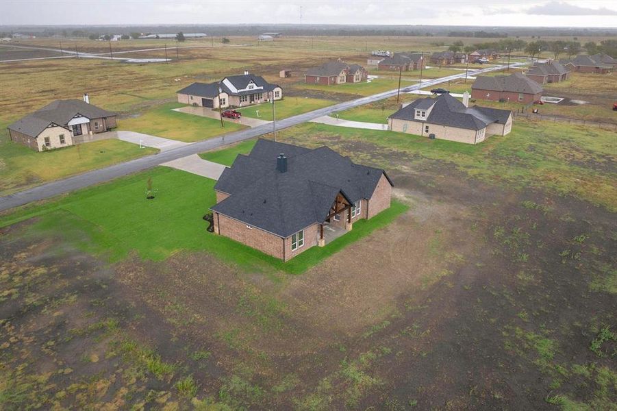 Aerial view featuring a rural view