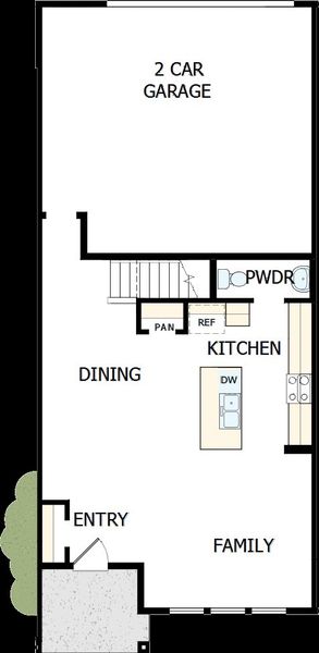 2D floor plan layout of this home in Westerly Park at Wildlight - Courtyard Collection, Yulee, FL (Image 2). 2D floor plan layout of this home in Westerly Park at Wildlight - Courtyard Collection, Yulee, FL (Image 2).