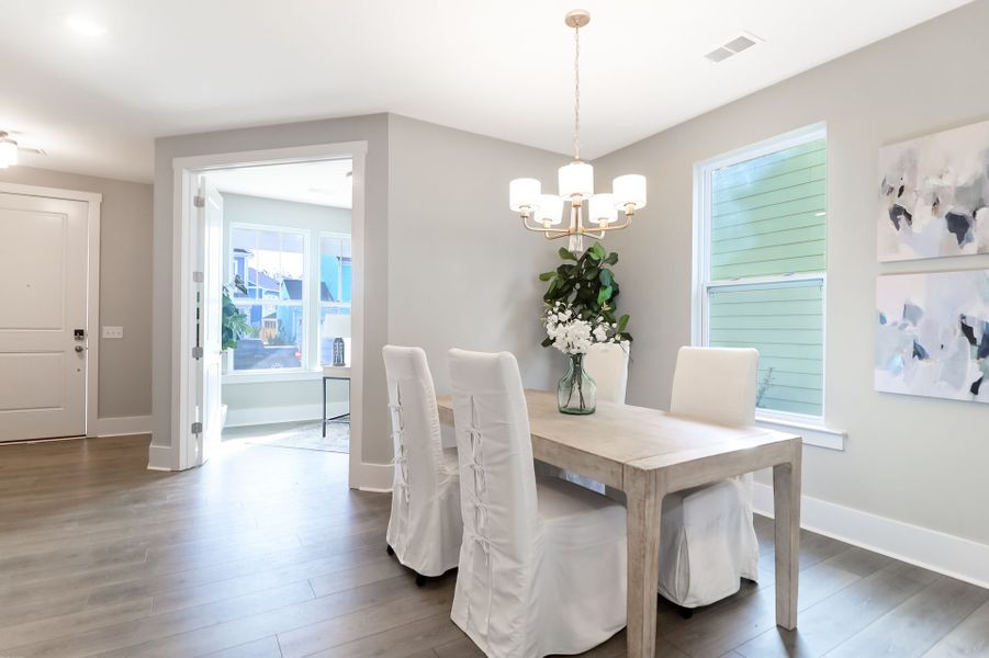 Representative furnished interior of a home built from the Inverness P by True Homes in Homecoming, Ravenel (Image 10).