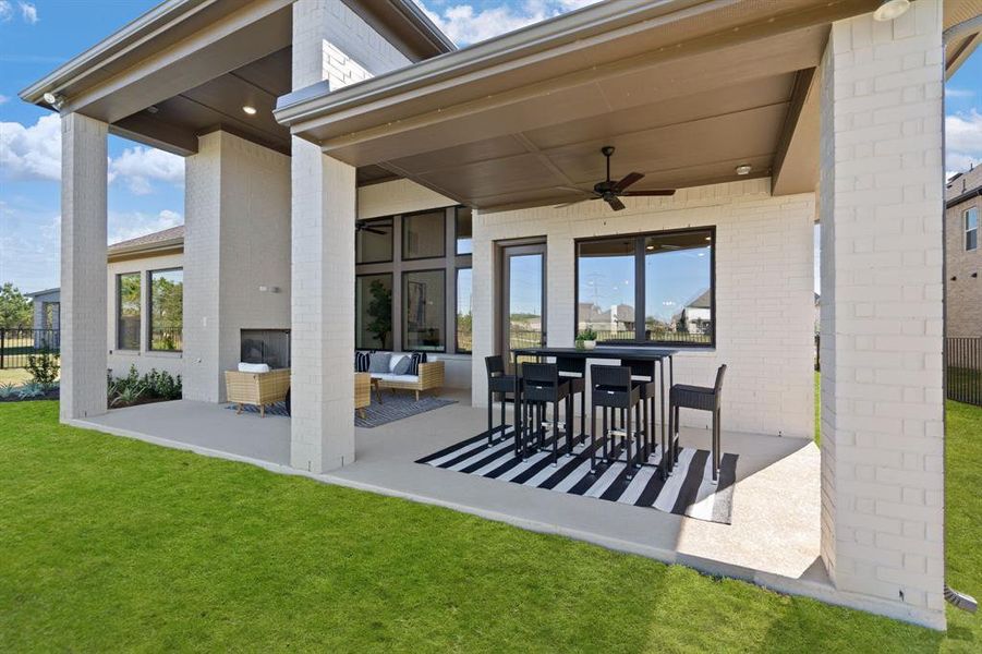 Gorgeous water views from the spacious patio