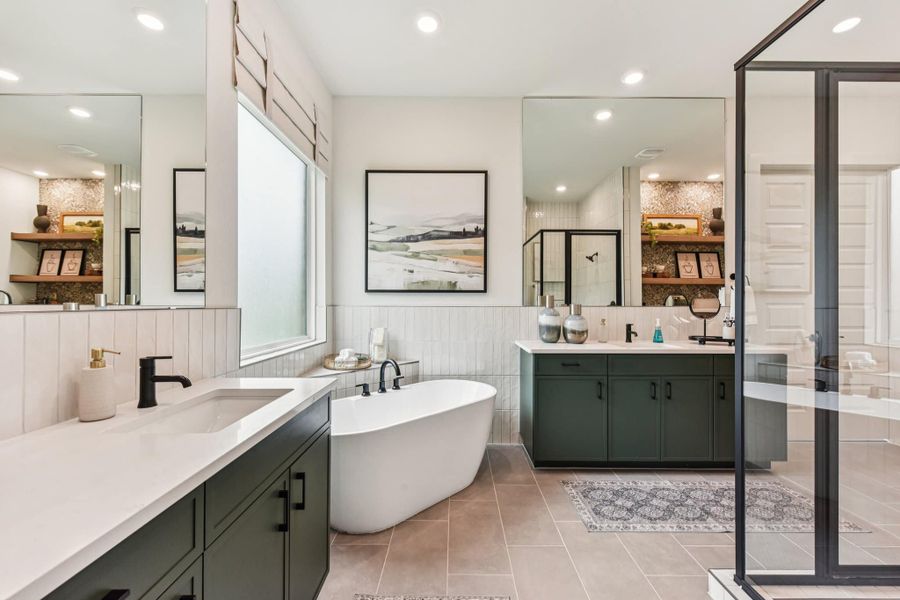 Representative furnished interior of a home built from the Sicily – 60′ Lot by Chesmar Homes in Lakes of Cane Island, Katy (Image 18).