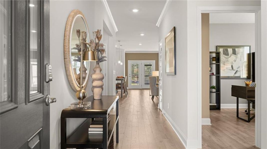 Furnished interior view inside a new home in Oak Ridge Meadows, Locust Grove (Image 5).