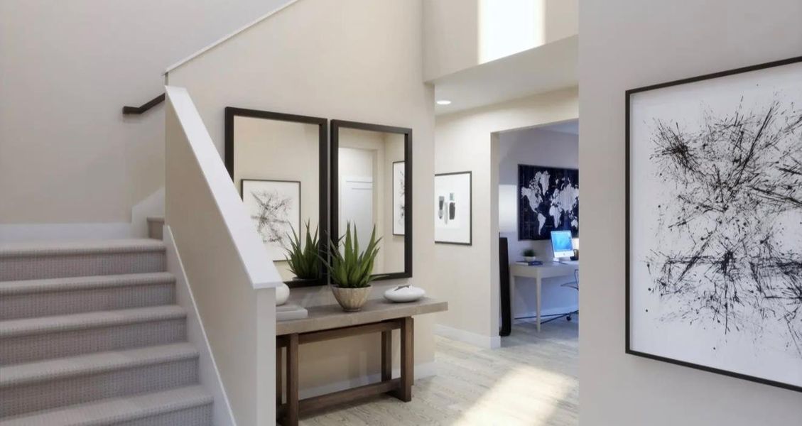 Furnished interior view inside a new home in Lariat, Liberty Hill (Image 6).