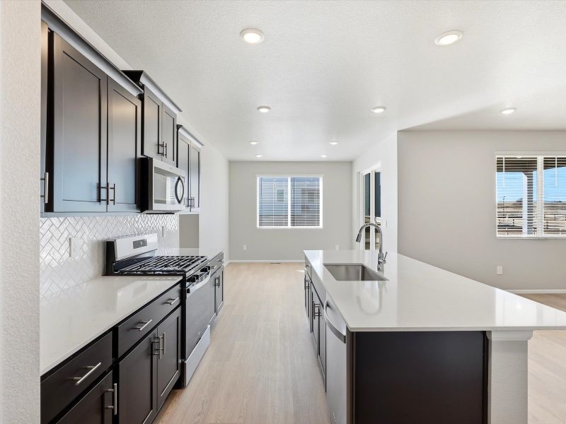Furnished interior view inside a new home in Poudre Heights: The Alpine Collection, Windsor (Image 4).