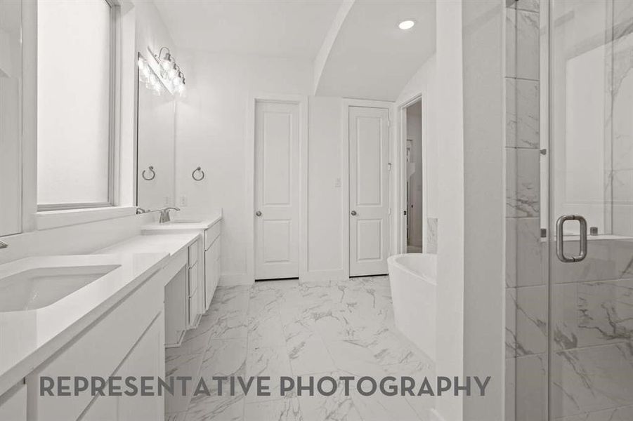 Furnished interior view inside a new home in Furst Ranch, Flower Mound (Image 7). Furnished interior view inside a new home in Furst Ranch, Flower Mound (Image 7).