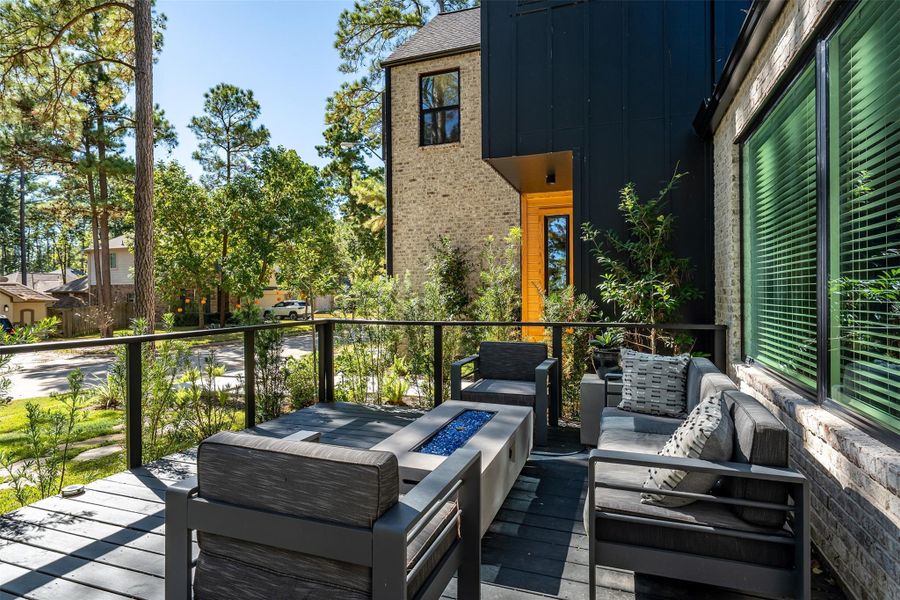 Exterior details and patio area of a home in , Montgomery (Image 2). Exterior details and patio area of a home in , Montgomery (Image 2).