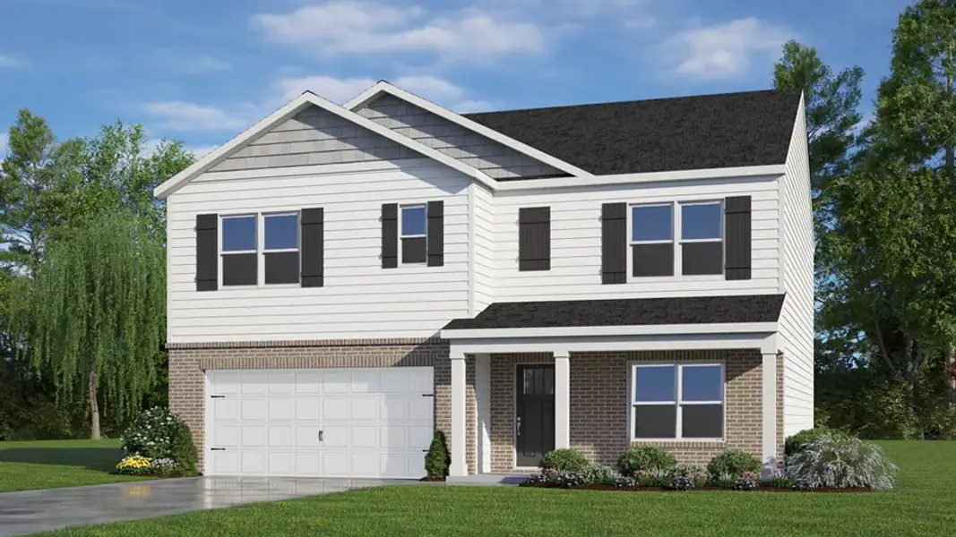 Representative exterior photo of a completed home built from the Hayden by D.R. Horton in Copper Run South Single Family, Durham, NC (Image 22).