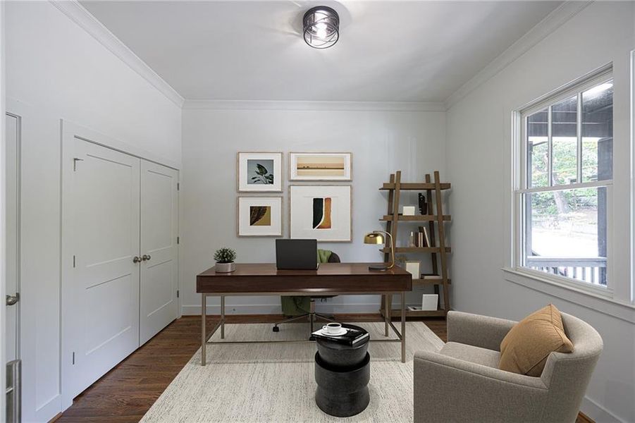 Furnished interior view inside a new home in , Atlanta (Image 9).