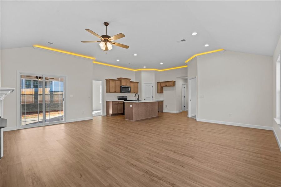 Representative unfurnished interior of a home built from the Cheshire by Enchanted Homes in Hampshire Heights, Moore (Image 26).