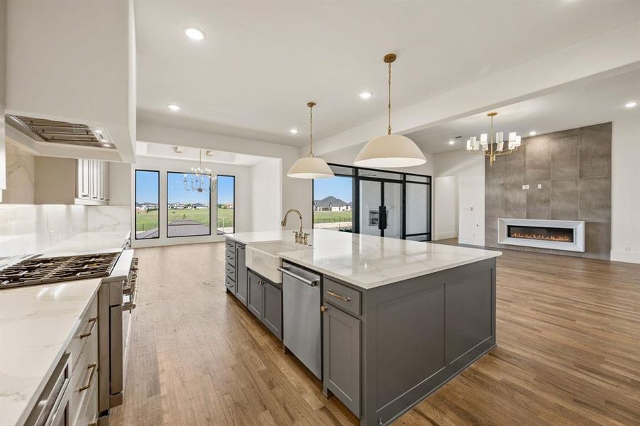 Furnished interior view inside a new home in The Resort on Eagle Mt. Lake, Fort Worth (Image 5).