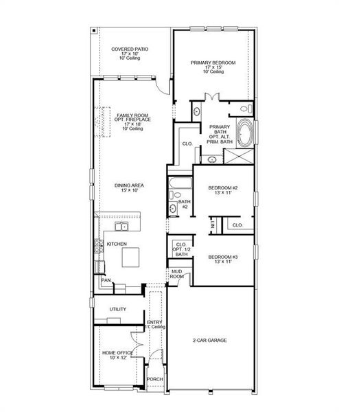 2D floor plan layout of this home in Meraki, Forney, TX (Image 4).