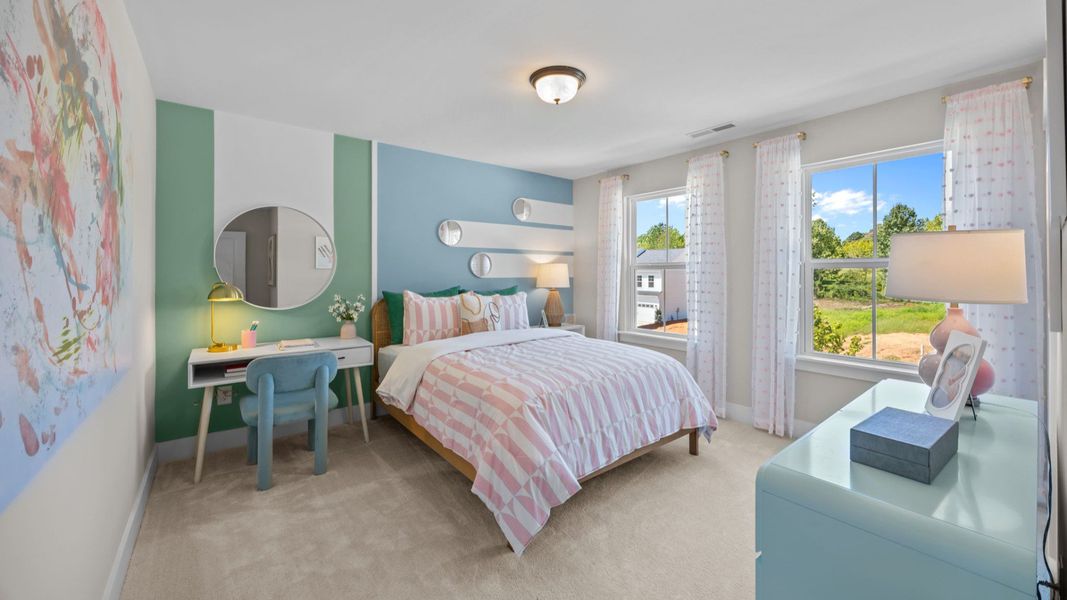 The Jordan Plan by DRB Homes in Farms at Bellingham, Mooresville, NC - Bedroom 2 The Jordan Plan by DRB Homes in Farms at Bellingham, Mooresville, NC - Bedroom 2