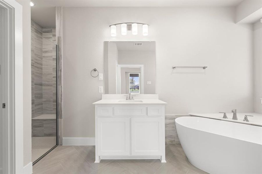 Furnished interior view inside a new home in Villages of Creekwood, Frisco (Image 8).