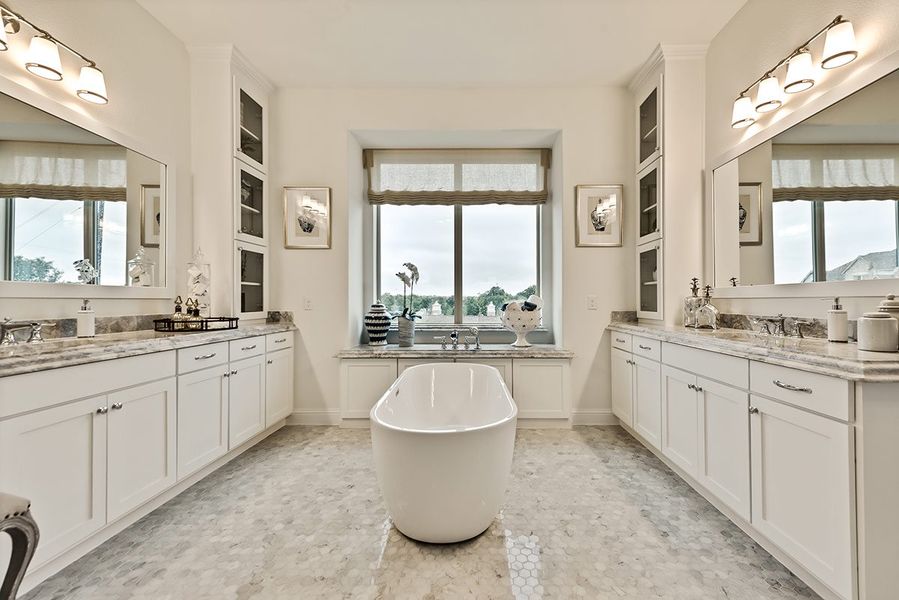 Furnished interior in a model home at Park Place in Prosper (Image 20).