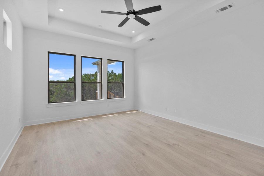 Primary Bedroom with tray ceiling