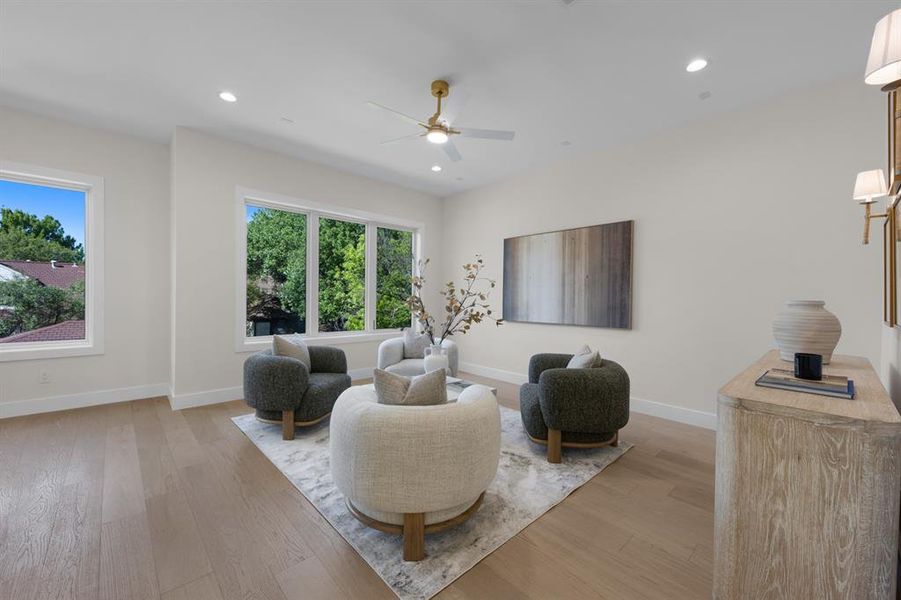 Furnished interior view inside a new home in , Dallas (Image 30).