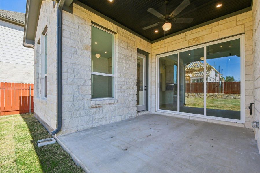Exterior details and patio area of a home in , Round Rock (Image 21).