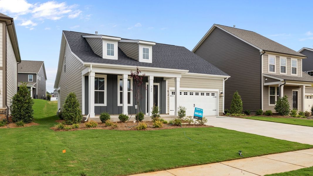 Front exterior of a new home in Lakeside Glen, York, SC, highlighting curb appeal (Image 2).