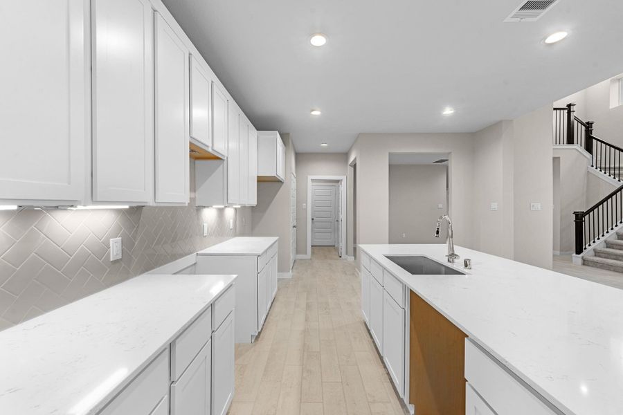 Furnished interior view inside a new home in Barton Creek Ranch, Conroe (Image 6).