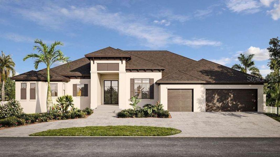 Digital Rendering of House Exterior Front