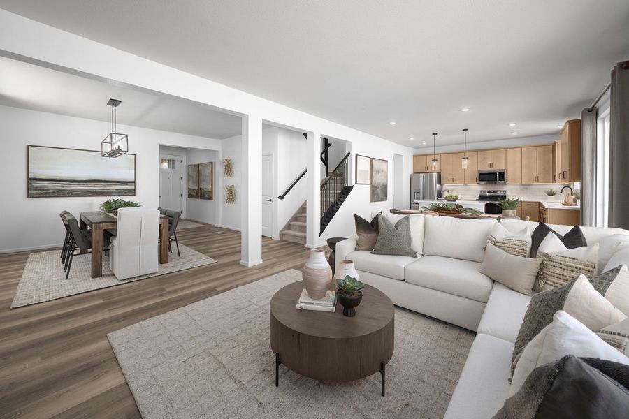 Representative furnished interior of a home built from the 2651 Modeled by KB Home in The Nest Reserve at Canyon Creek, Erie (Image 7).