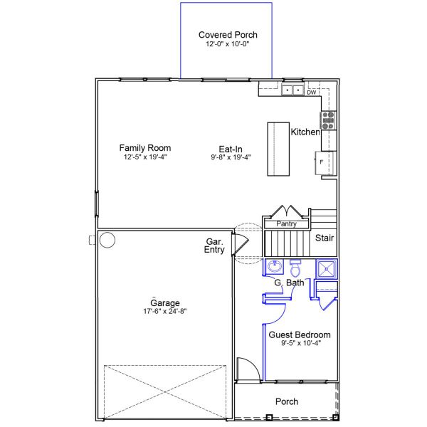 2D floor plan layout of this home in Garden Grove, Conway, SC (Image 2).