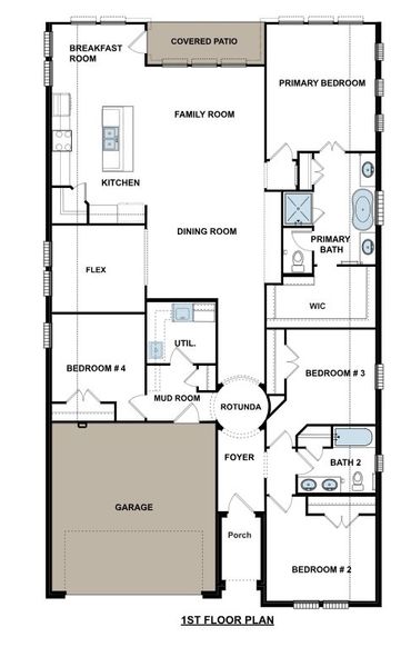 2D floor plan layout for the Taylor 4122 by GFO Home in Highland Village, Georgetown, TX (Image 3). 2D floor plan layout for the Taylor 4122 by GFO Home in Highland Village, Georgetown, TX (Image 3).