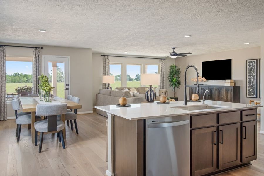 Representative furnished interior of a home built from the 2382 by KB Home in Madera Preserve, New Caney (Image 6). Representative furnished interior of a home built from the 2382 by KB Home in Madera Preserve, New Caney (Image 6).