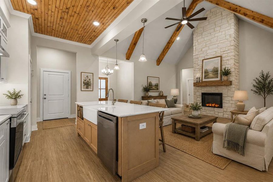 Furnished interior view inside a new home in , Greenville (Image 8).