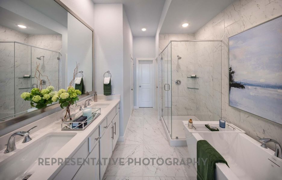 Furnished interior view inside a new home in , Cypress (Image 13).