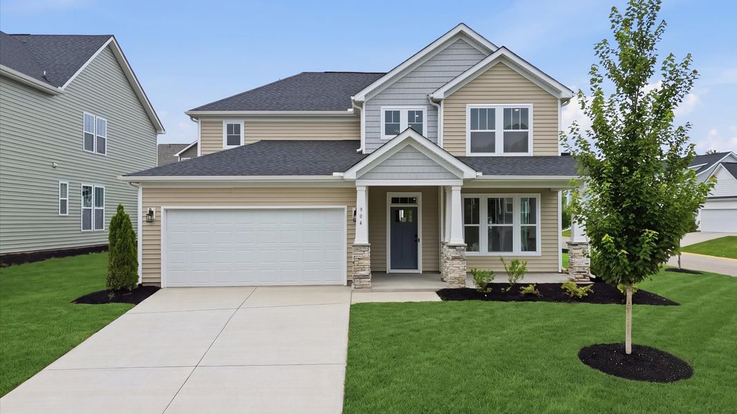 Representative exterior photo of a completed home built from the Middleton by DRB Homes in Woodglen, Piedmont, SC (Image 24).